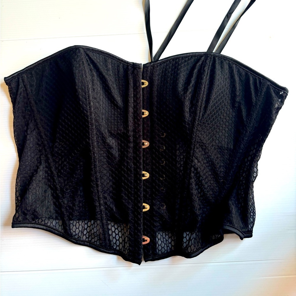 Black Corset Corset Top Size XXL